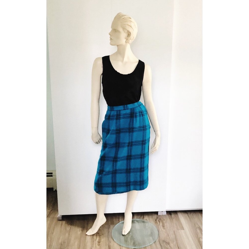 Vintage Plaid Skirt, Size S/M, Women’s Union Label KORET Piccolo 1980s